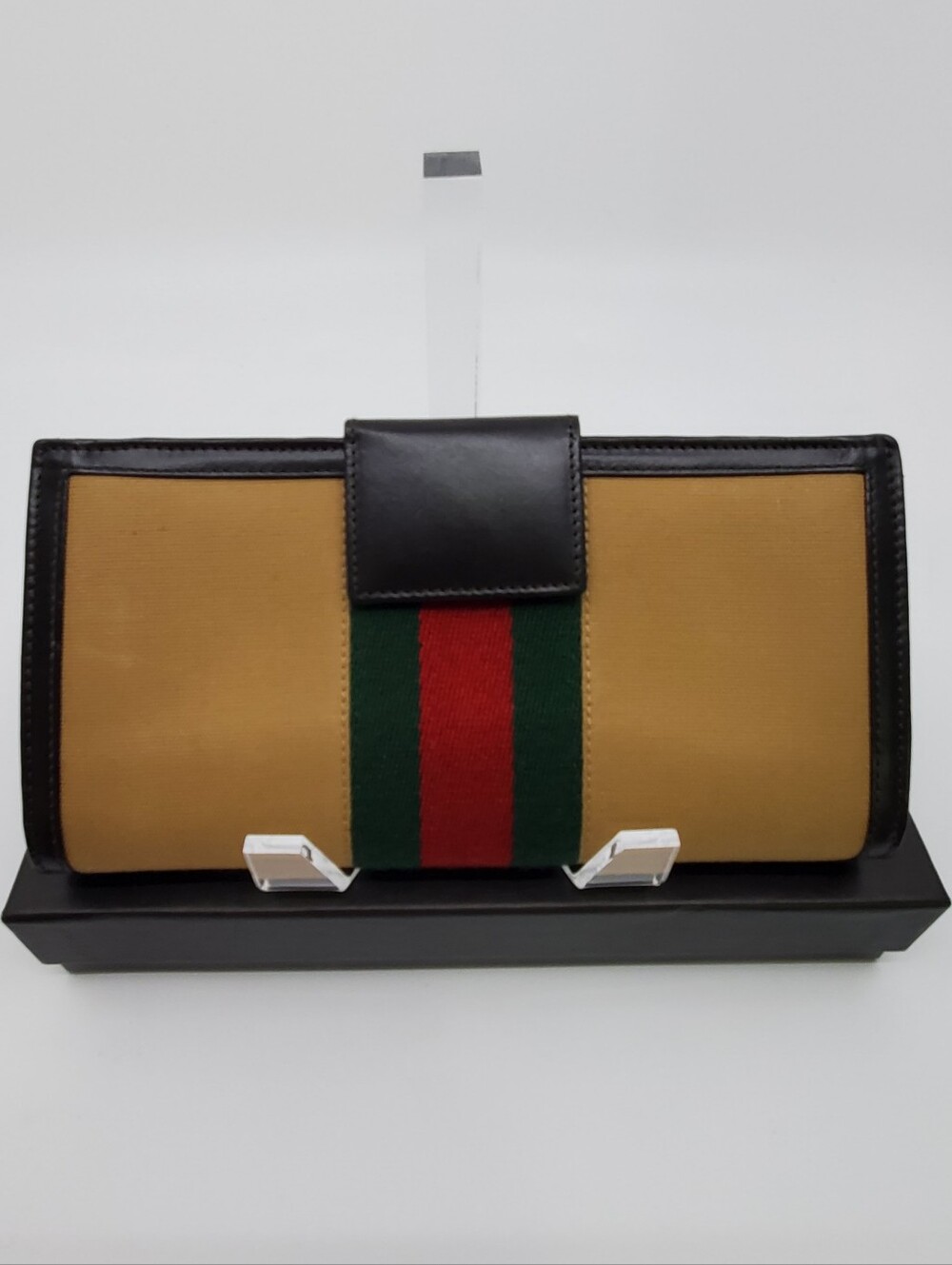 Gucci Sherry Line Canvas & Leather Long Continental Wallet